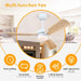 45 in. Wood Ceiling Fan with Remote Control, Farmhouse Low Profile Ceiling Fan for Bedroom Living Room-11-ErisView