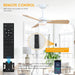 45 in. Wood Ceiling Fan with Remote Control, Farmhouse Low Profile Ceiling Fan for Bedroom Living Room-15-ErisView