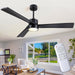 45 in. Wood Ceiling Fan with Remote Control, Farmhouse Low Profile Ceiling Fan for Bedroom Living Room-18-ErisView