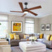 45 in. Wood Ceiling Fan with Remote Control, Farmhouse Low Profile Ceiling Fan for Bedroom Living Room-32-ErisView