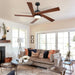 45 in. Wood Ceiling Fan with Remote Control, Farmhouse Low Profile Ceiling Fan for Bedroom Living Room-33-ErisView
