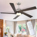 45 in. Wood Ceiling Fan with Remote Control, Farmhouse Low Profile Ceiling Fan for Bedroom Living Room-34-ErisView