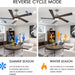 45 in. Wood Ceiling Fan with Remote Control, Farmhouse Low Profile Ceiling Fan for Bedroom Living Room-39-ErisView