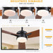 45 in. Wood Ceiling Fan with Remote Control, Farmhouse Low Profile Ceiling Fan for Bedroom Living Room-3-ErisView
