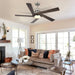45 in. Wood Ceiling Fan with Remote Control, Farmhouse Low Profile Ceiling Fan for Bedroom Living Room-41-ErisView