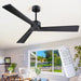 45 in. Wood Ceiling Fan with Remote Control, Farmhouse Low Profile Ceiling Fan for Bedroom Living Room-42-ErisView