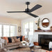 45 in. Wood Ceiling Fan with Remote Control, Farmhouse Low Profile Ceiling Fan for Bedroom Living Room-49-ErisView