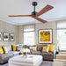 45 in. Wood Ceiling Fan with Remote Control, Farmhouse Low Profile Ceiling Fan for Bedroom Living Room-56-ErisView