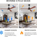 45 in. Wood Ceiling Fan with Remote Control, Farmhouse Low Profile Ceiling Fan for Bedroom Living Room-63-ErisView