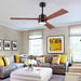 45 in. Wood Ceiling Fan with Remote Control, Farmhouse Low Profile Ceiling Fan for Bedroom Living Room-64-ErisView