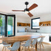 45 in. Wood Ceiling Fan with Remote Control, Farmhouse Low Profile Ceiling Fan for Bedroom Living Room-8-ErisView