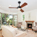 45 in. Wood Ceiling Fan with Remote Control, Farmhouse Low Profile Ceiling Fan for Bedroom Living Room-9-ErisView