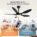 46 in. Black Modern Ceiling Fan, Indoor Ceiling Fan with Light Remote APP Control for Living Room, Low Profile Outdoor Ceiling Fan for Patio -3-ErisView