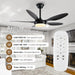 46 in. Black Modern Ceiling Fan, Indoor Ceiling Fan with Light Remote APP Control for Living Room, Low Profile Outdoor Ceiling Fan for Patio -7-ErisView