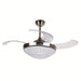 46 in. Modern 4-Blade Crystal Ceiling Fan with LED Light Remote for Living Room BedRoom Dining Room-ErisView