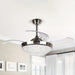 46 in. Modern 4-Blade Crystal Ceiling Fan with LED Light Remote for Living Room BedRoom Dining Room-ErisView