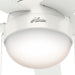 46 in. White Indoor Low Profile Ceiling Fan with LED Light and Pull Chain Control, Hugger Ceiling Fans-8-ErisView