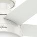 46 in. White Indoor Low Profile Ceiling Fan with LED Light and Pull Chain Control, Hugger Ceiling Fans-9-ErisView