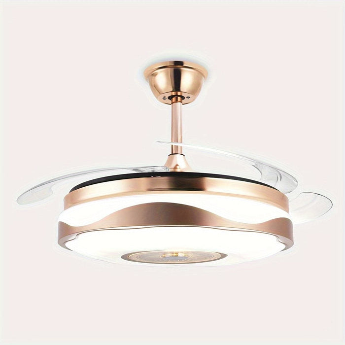 47 in. Gold Ceiling Fan with Lights and Remote, Modern Dimmable LED Ceiling Fan, Smart Slient Ceiling Fan for Bedroom Living Room-ErisView