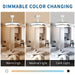 47 in. White Slient LED Ceiling Fan with Light and Remote Control, Modern Indoor Semi-Flush Mount Ceiling Fan with Reversible Blades-ErisView
