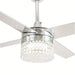 48 in. 4-Blade Crystal Ceiling Fan with LED Light Remote Control, Modern Chrome Ceiling Fan for Living Room-ErisView