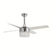 48 in. 4-Blade Modern Crystal Ceiling Fan with Light Remote, Chrome Ceiling Fan for Living Room-ErisView