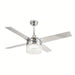 48 in. 4-Blade Modern Crystal Ceiling Fan with Light Remote, Chrome Ceiling Fan for Living Room-ErisView