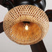 48 in. Bamboo Shade Flush Mount Ceiling Fan with Light Kit, Farmhouse 5-Blade Ceiling Fan ErisView