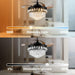 48 in. Black Invisible Chandelier Ceiling Fan with Light and Remote Control, Retractable Modern Fandelier, LED Dimmable Crystal Ceiling Fan for Living Room-3-ErisView