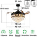 48 in. Black Invisible Chandelier Ceiling Fan with Light and Remote Control, Retractable Modern Fandelier, LED Dimmable Crystal Ceiling Fan for Living Room-5-ErisView