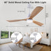 48 in. Black Wood Ceiling Fan with Light and Remote Control, Indoor Outdoor Dark Walnut Wood 3 Blades Ceiling Fan for Patio Living Room Bedroom Office-41-ErisView