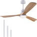 48 in. Black Wood Ceiling Fan with Light and Remote Control, Indoor Outdoor Dark Walnut Wood 3 Blades Ceiling Fan for Patio Living Room Bedroom Office-42-ErisView