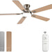 48 in. Brushed Nickel Remote Control Ceiling Fan and Light, Low Profile Flush Mount Ceiling Fan with Light for Bedroom-10-ErisView