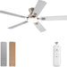 48 in. Brushed Nickel Remote Control Ceiling Fan and Light, Low Profile Flush Mount Ceiling Fan with Light for Bedroom-11-ErisView