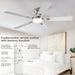 48 in. Brushed Nickel Remote Control Ceiling Fan and Light, Low Profile Flush Mount Ceiling Fan with Light for Bedroom-13-ErisView