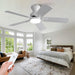 48 in. Brushed Nickel Remote Control Ceiling Fan and Light, Low Profile Flush Mount Ceiling Fan with Light for Bedroom-19-ErisView
