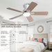 48 in. Brushed Nickel Remote Control Ceiling Fan and Light, Low Profile Flush Mount Ceiling Fan with Light for Bedroom-20-ErisView