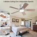 48 in. Brushed Nickel Remote Control Ceiling Fan and Light, Low Profile Flush Mount Ceiling Fan with Light for Bedroom-24-ErisView