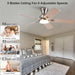 48 in. Brushed Nickel Remote Control Ceiling Fan and Light, Low Profile Flush Mount Ceiling Fan with Light for Bedroom-9-ErisView