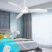 48 in. Ceiling Fan, Outdoor Ceiling Fan with Light, White Ceiling Fan with Light and Remote, New Ceiling Fans for Bedroom, Outdoor Patio Ceiling Fans-1-ErisView