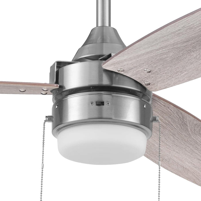 48 in. Ceiling Fan with LED Light Pull Chain, Reversible Brushed Nickel Ceiling Fan-10-ErisView
