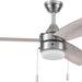 48 in. Ceiling Fan with LED Light Pull Chain, Reversible Brushed Nickel Ceiling Fan-1-ErisView