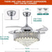 48 in. Chrome Dimmable Crystal Ceiling Fan, Retractable Blade Modern Fandelier Ceiling Fans with Light, Chandelier Fan with Remote Control for Living Room-5-ErisView