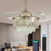 48 in. Chrome Dimmable Crystal Ceiling Fan, Retractable Blade Modern Fandelier Ceiling Fans with Light, Chandelier Fan with Remote Control for Living Room-7-ErisView