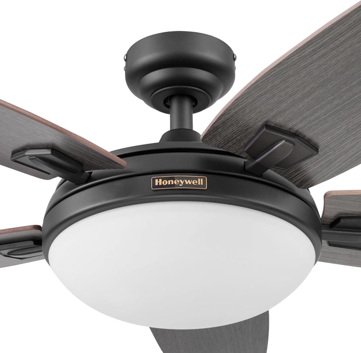 48 in. Contemporary Ceiling Fan with Light, Indoor LED Ceiling Fan with Remote Control, Bronze Reversible Fan for Summer Winter-12-ErisView