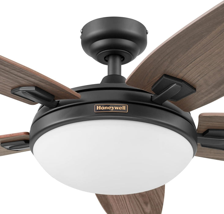 48 in. Contemporary Ceiling Fan with Light, Indoor LED Ceiling Fan with Remote Control, Bronze Reversible Fan for Summer Winter-13-ErisView