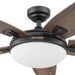 48 in. Contemporary Ceiling Fan with Light, Indoor LED Ceiling Fan with Remote Control, Bronze Reversible Fan for Summer Winter-13-ErisView