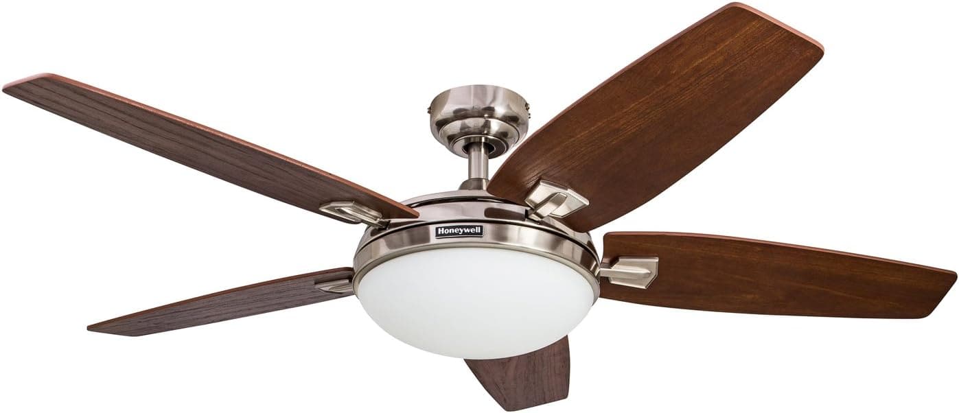 48 in. Contemporary Ceiling Fan with Light, Indoor LED Ceiling Fan with Remote Control, Bronze Reversible Fan for Summer Winter-18-ErisView