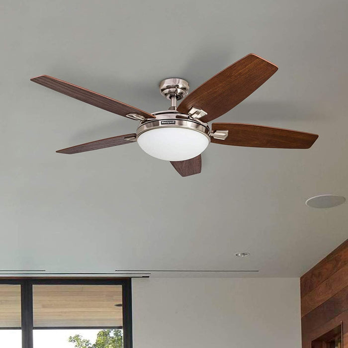 48 in. Contemporary Ceiling Fan with Light, Indoor LED Ceiling Fan with Remote Control, Bronze Reversible Fan for Summer Winter-20-ErisView