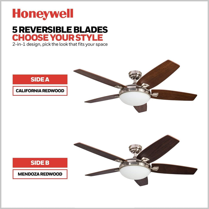 48 in. Contemporary Ceiling Fan with Light, Indoor LED Ceiling Fan with Remote Control, Bronze Reversible Fan for Summer Winter-23-ErisView